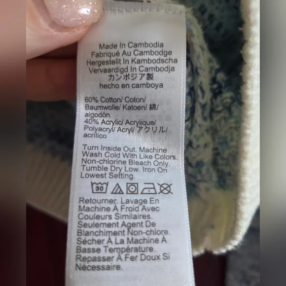 JCrew Factory Stitched cardigan sweater, Sz M - Picture 4 of 4